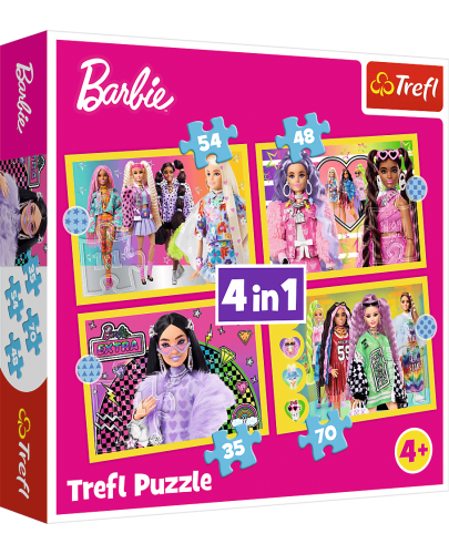 Пъзел Trefl 4 в 1 - Щастливият свят на Барби - 1